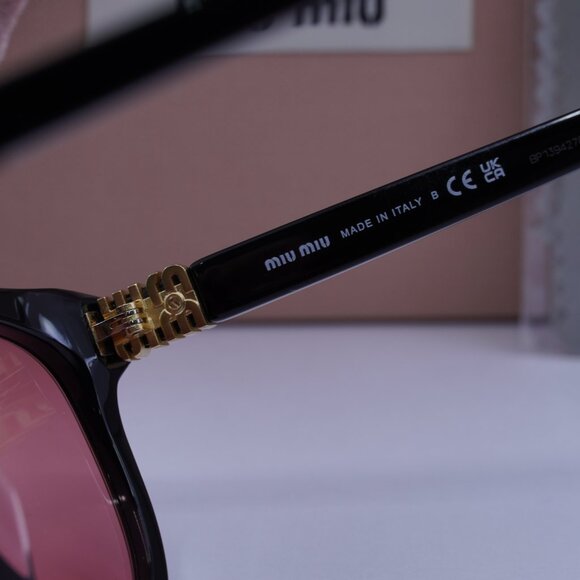 Miu Miu MU12ZSF 16K1D0 Aviator Sunglasses – Black - Picture 6 of 8